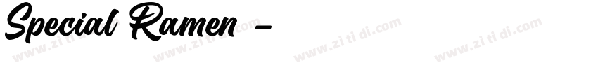 Special Ramen字体下载字体转换